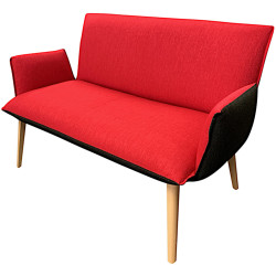 Soft Confort 2-seater bench - Hip hop red / hip hop antrhacite