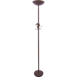 Lampada a stelo Halo marrone - Skieur schuss