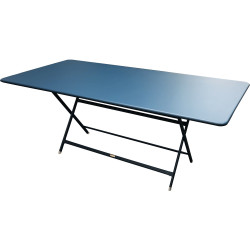 Table métal pliante caractère Rectangulaire - Bleu acapulco