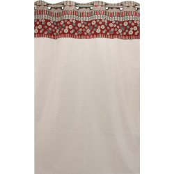 Finland double curtain - Rouge ecru