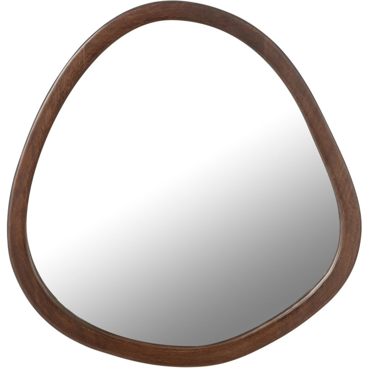 Miroir galet manguier brun