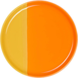 Orange dessert plate