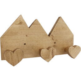 3-hook heart mountain coat rack