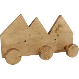 3-hook round mountain coat rack