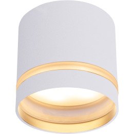 Split cylindrical metal spotlight