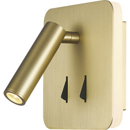 Square reading wall light with switches