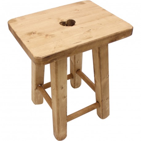 Tabouret rectangle coeur