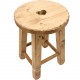 Tabouret rond coeur vague