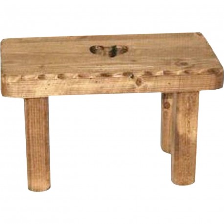 Tabouret enfant rectangle coeur vague