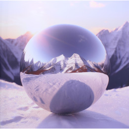 Boule reflets ia impression sur dibond
