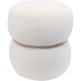 Small macaron bouclette pouf