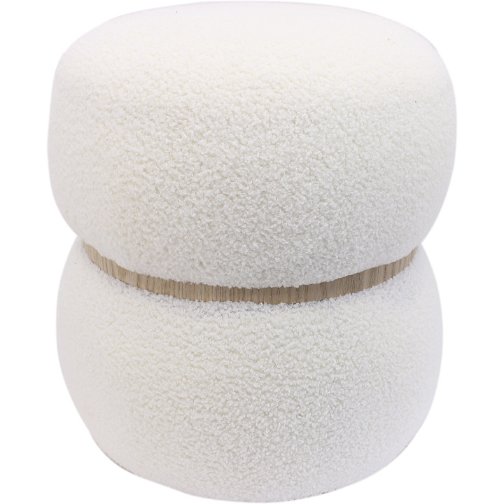 Small macaron bouclette pouf