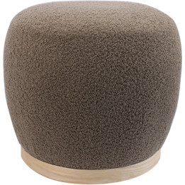 Piccolo pouf bouclette taupe