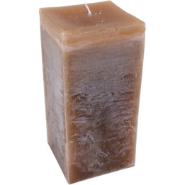 Tall cappuccino cubic candle
