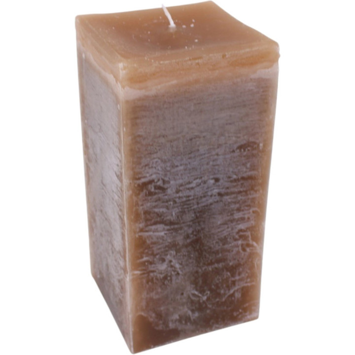 Tall cappuccino cubic candle