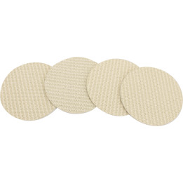 4 round sisal-effect coasters
