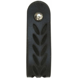 Bouton de porte cuir découpé