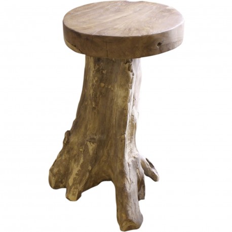 Tabouret de bar far teck massif (piéce unique)