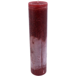 Tall dark red cylinder candle