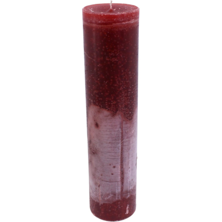 Bougie haute cylindre rouge
