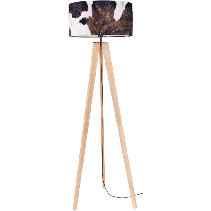Bovino cowhide effect shade floor lamp