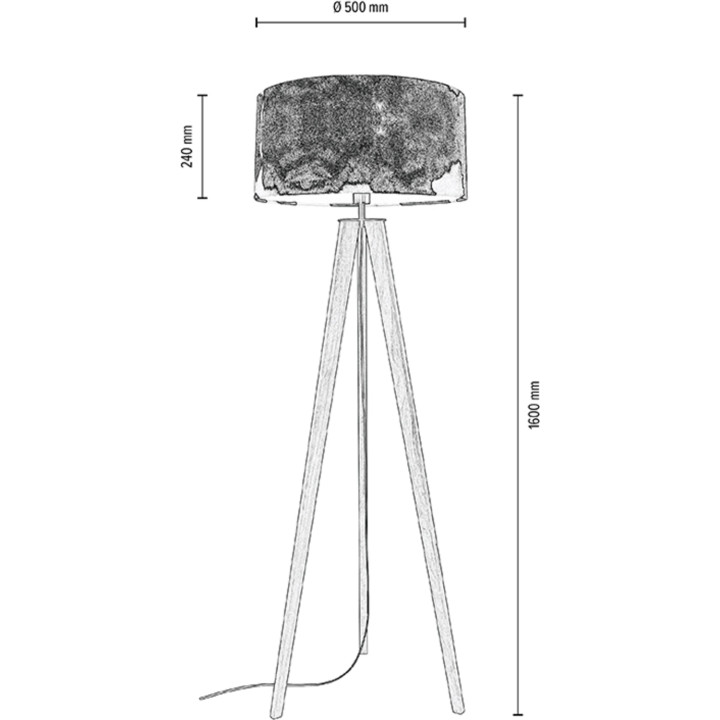 Bovino cowhide effect shade floor lamp