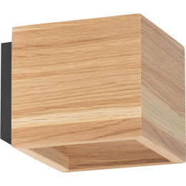 Lampada da parete cubo block wood