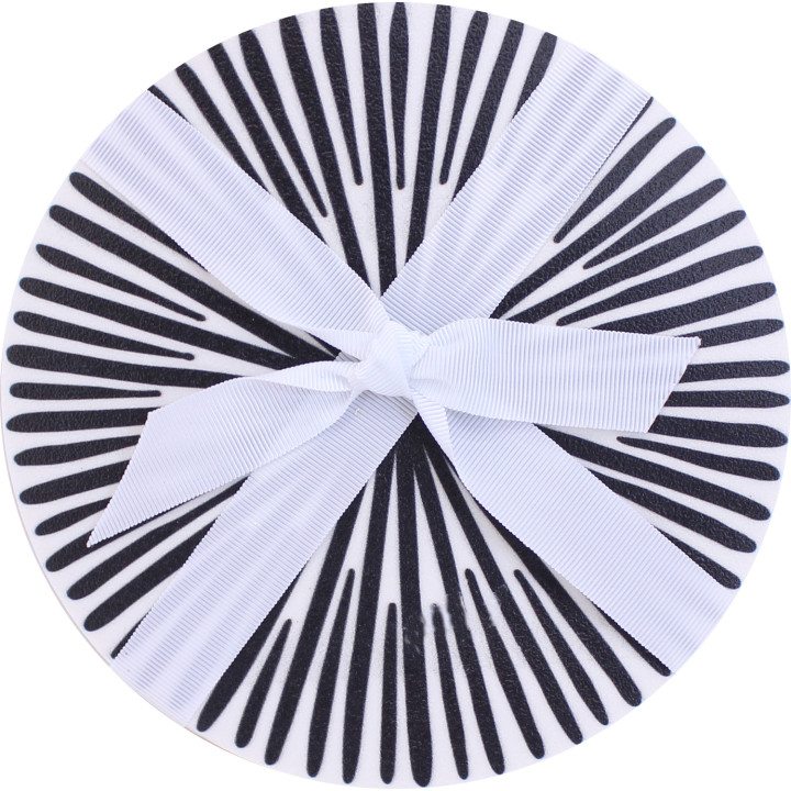 6 printed vinyl coasters with line design