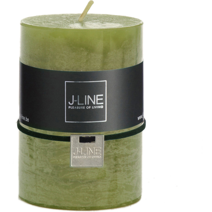 Green cylindrical candle