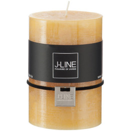 Ochre cylindrical candle