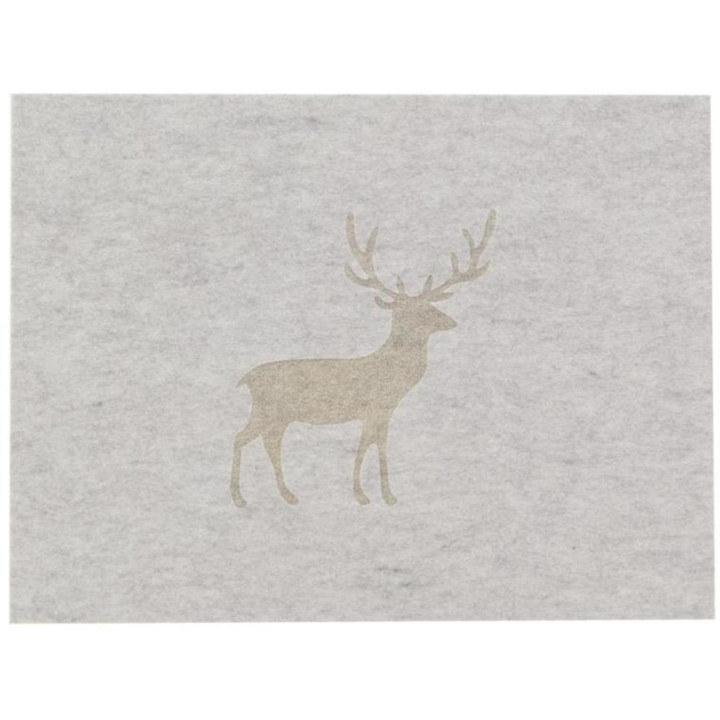 Lot de 6 sets de table feutrine cerf