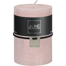 Powder pink cylindrical candle