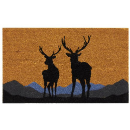 Deer and mountains doormat