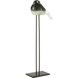 Glass bird on stand