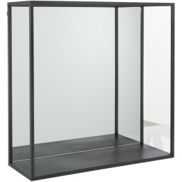 Square mirror with shelf