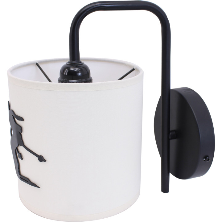 Slalom black wall light skier schuss