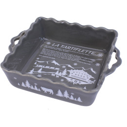 Piatto da forno per tartiflette grigio