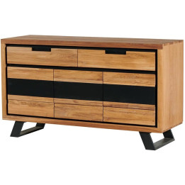 Credenza in rovere oliato 3 ante + 2 cassetti