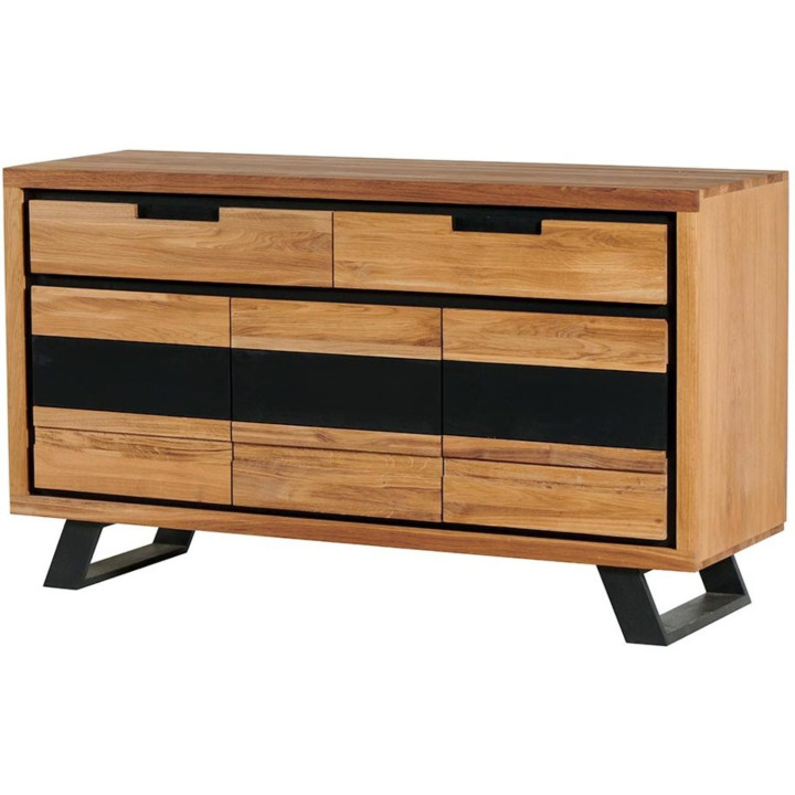 Credenza in rovere oliato 3 ante + 2 cassetti