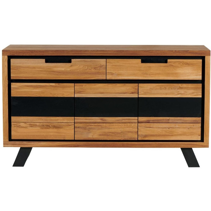 Credenza in rovere oliato 3 ante + 2 cassetti