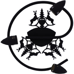 Spot plafonnier spirale - Noir coeur cerf sapin