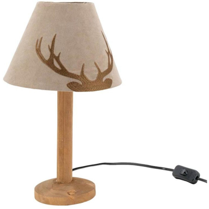 Small deer lampshade lamp
