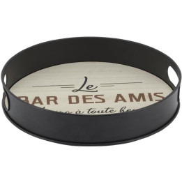 Round tray le bar des amis