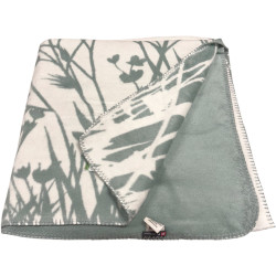 Plaid velours florale - Vert/ecru