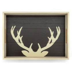 Wooden deer tray - 35x4x25