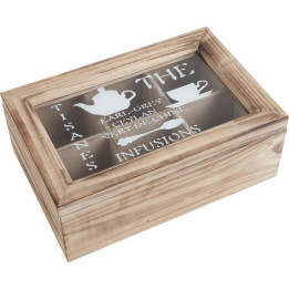 Boite à thé vitrée