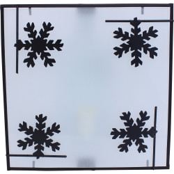 Plafoniera quadrata fiocco di neve new - Black