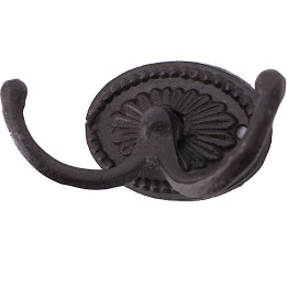 Oval 2-hook coat rack