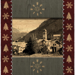 Interruttore decorato villaggio di montagna - Interrupteur simple