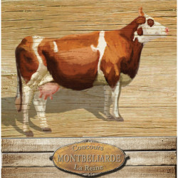 Interrupteur décoré vache montbeliarde - Interrupteur simple